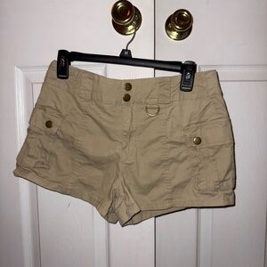 Women's Tan Cargo Shorts